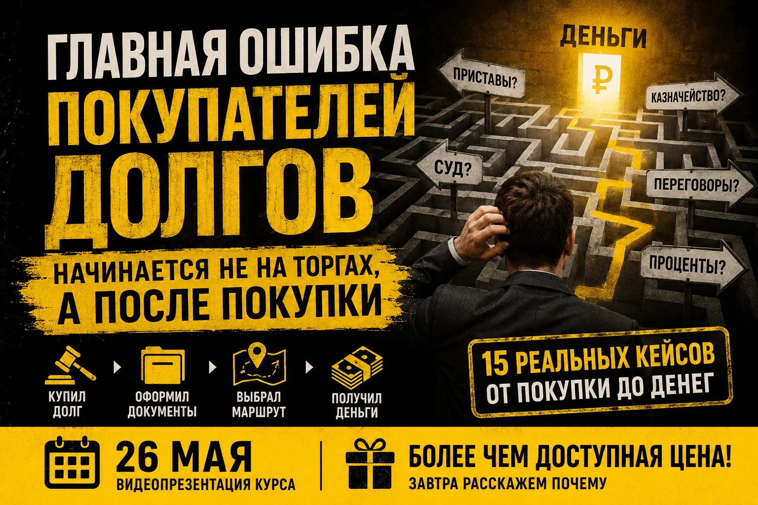 Главная ошибка покупателей долгов компаний начинается не на торгах, а после покупки