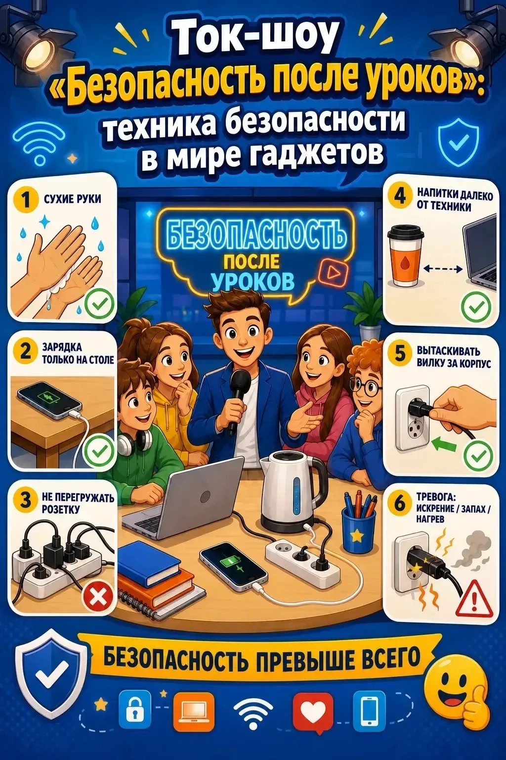 Безопасность после уроков»: техника безопасности в мире гаджетов 📱💻

Мы привыкли, что электроприбо