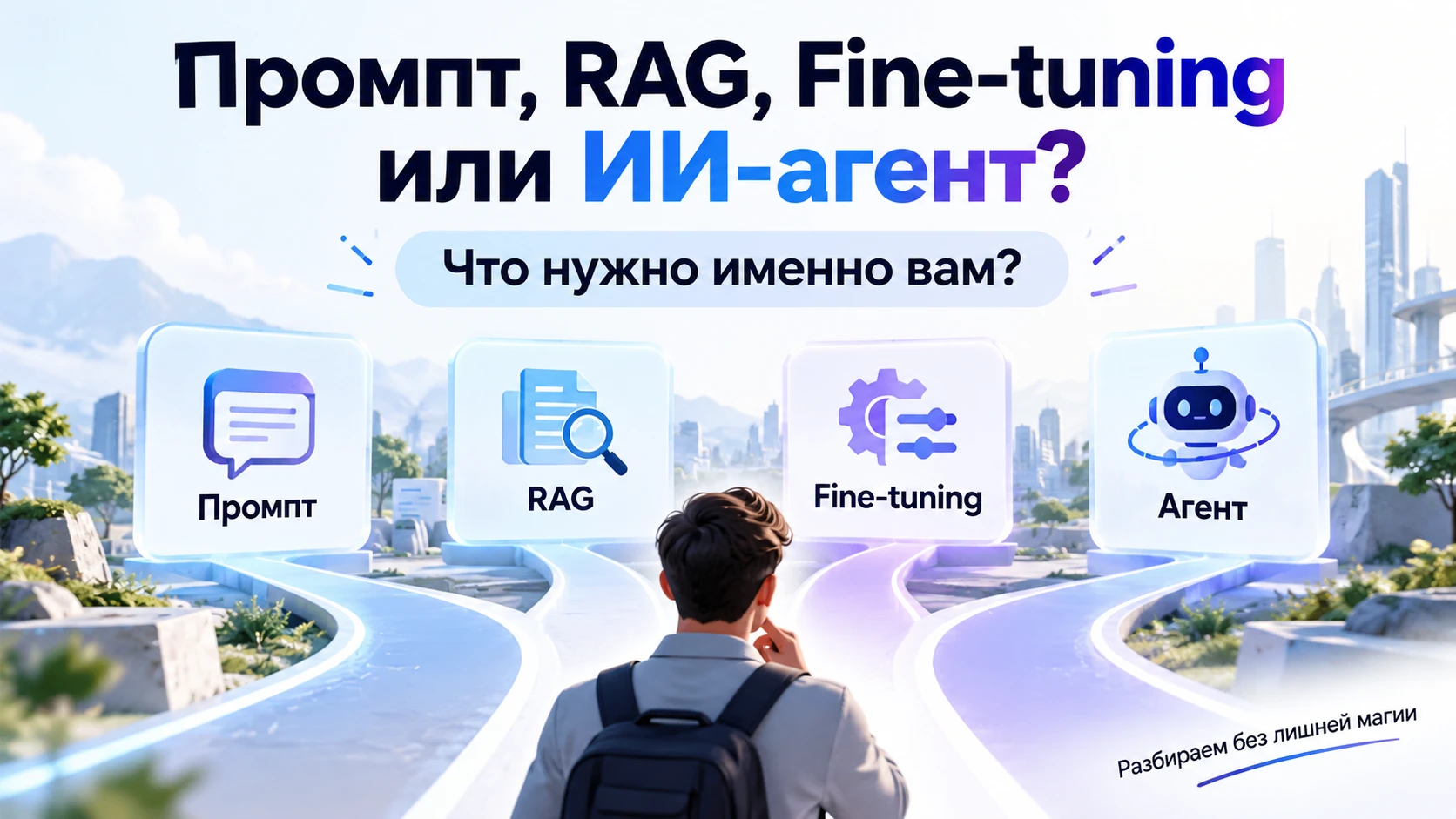 Промпт, RAG, Fine-tuning или ИИ-агент: что вам вообще нужно?