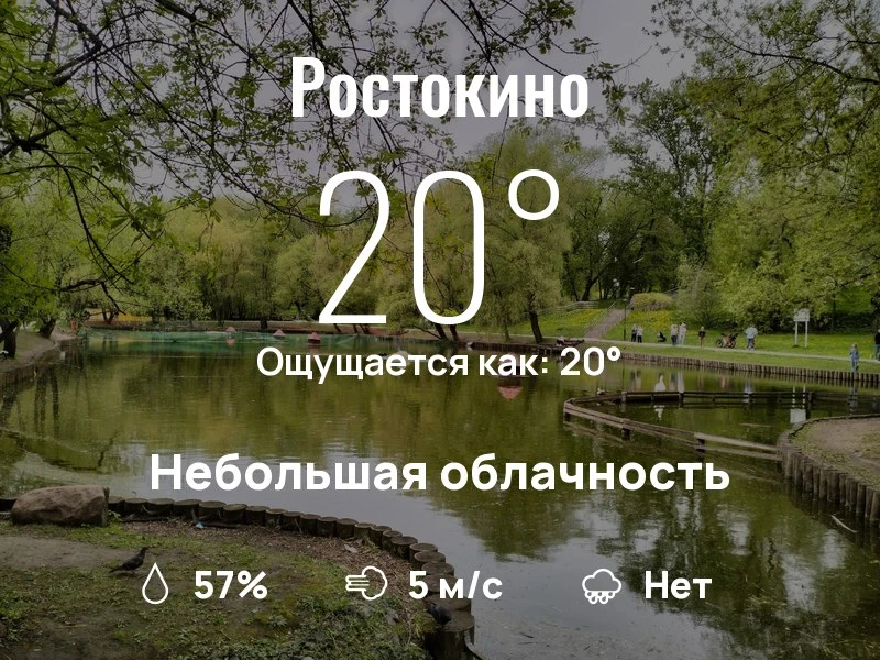 Что с погодой в Ростокино?

Одевайтесь по погоде, берегите себя!
Шикарного дня, соседи!

#погоданара