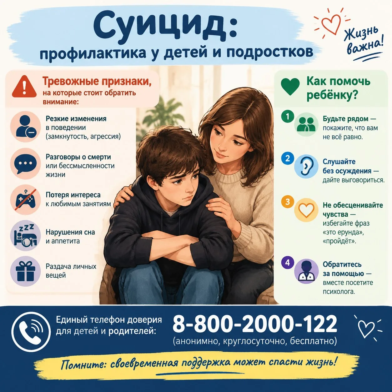 ‼️Суицид. Профилактика у детей и подростков