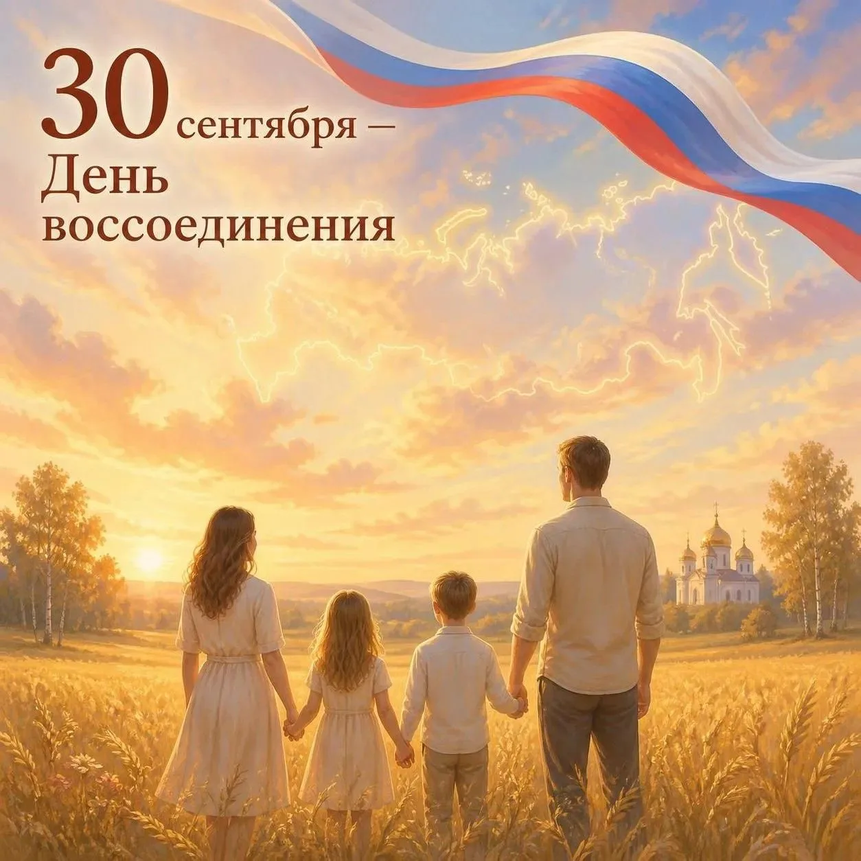 🕊️ 30 сентября — День воссоединения ДНР, ЛНР, Запорожской и Херсонской областей с Россией