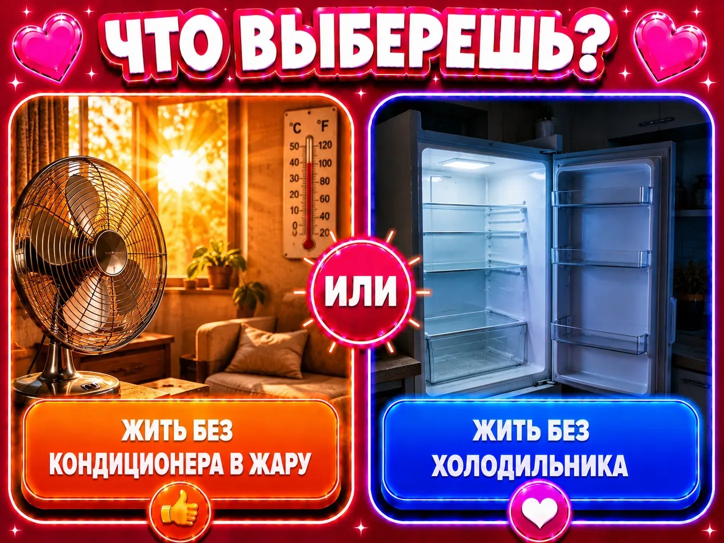 Жить без кондиционера в жару или жить без холодильника