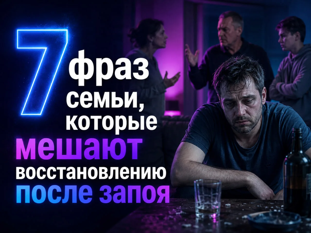 7️⃣ фраз семьи, которые мешают восстановлению после запоя