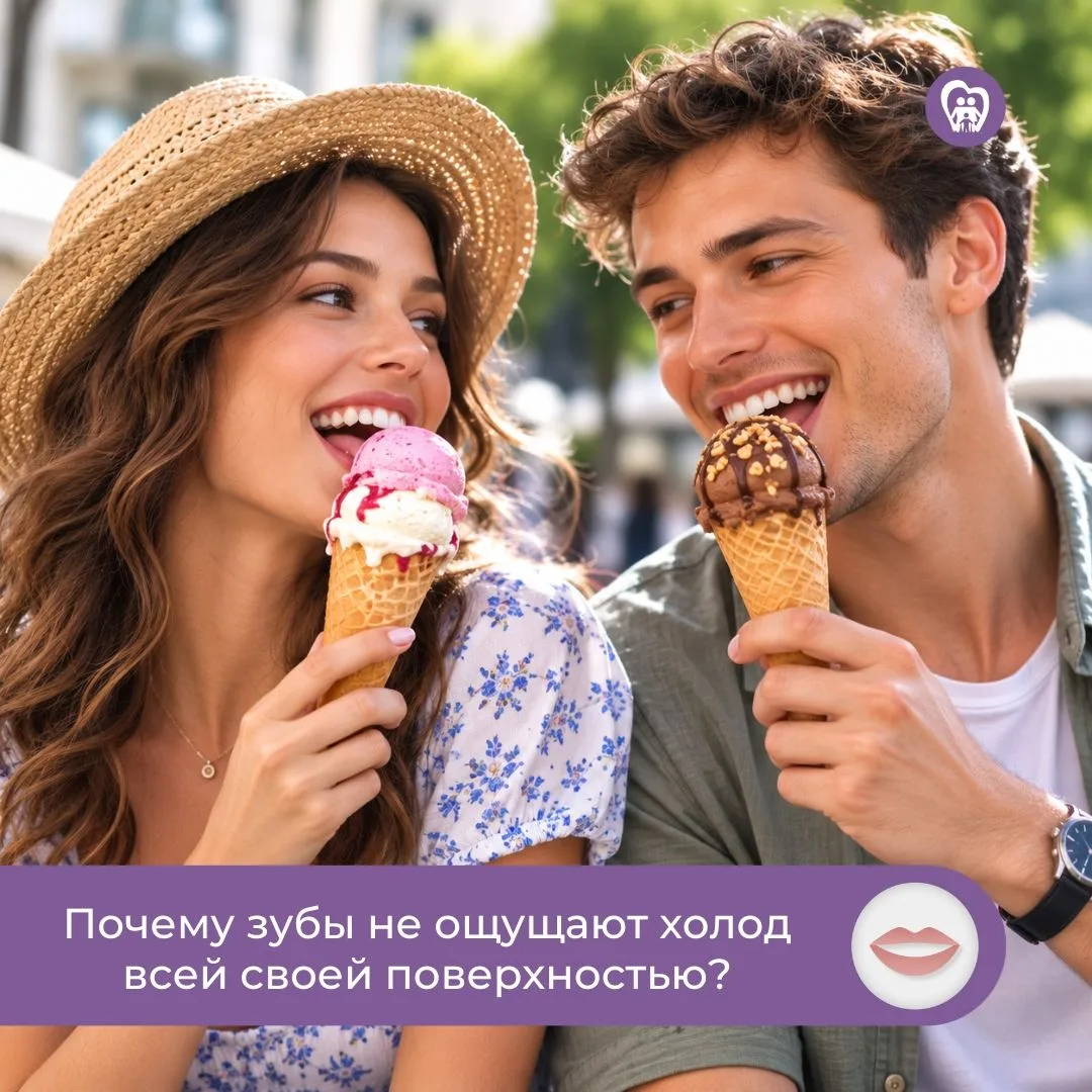 ❄ Почему зубы не ощущают холод всей своей поверхностью?
