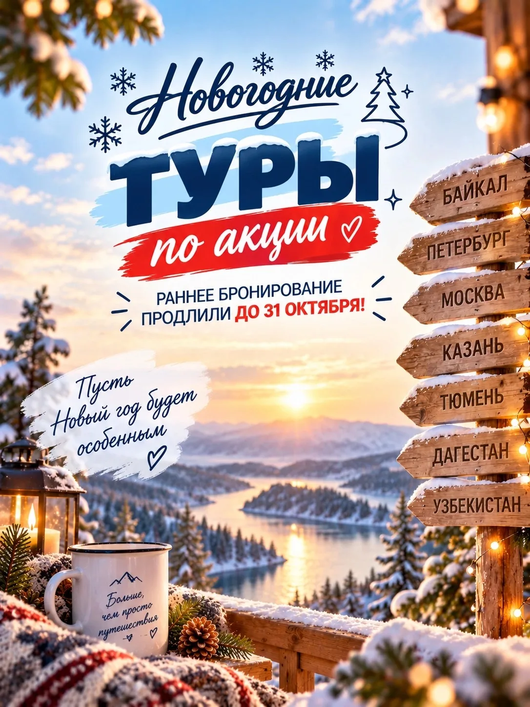 🎄 НОВОГОДНИЕ ТУРЫ ПО АКЦИИ — РАННЕЕ БРОНИРОВАНИЕ ПРОДЛИЛИ ДО 31 ОКТЯБРЯ! 🔥