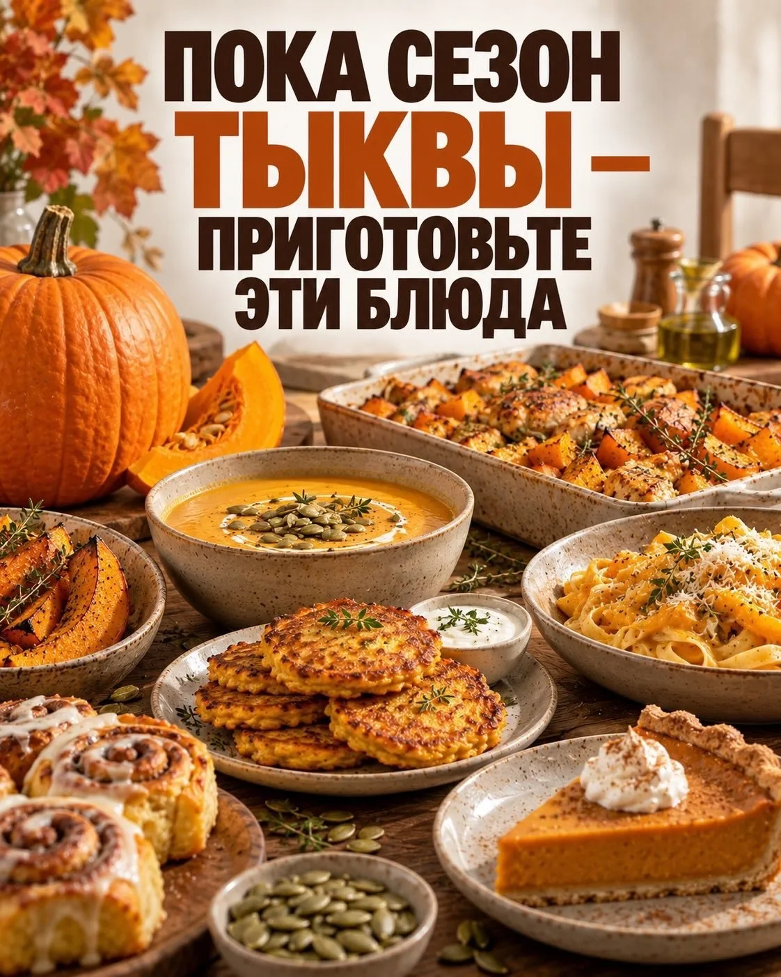 🎃Пока сезон тыквы — приготовьте эти блюда