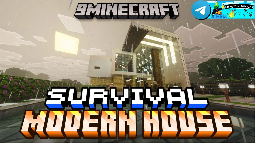 Карта Survival Modern House 6 (26.x, 1.21) 

предоставляет вам полностью построенный дом на острове 