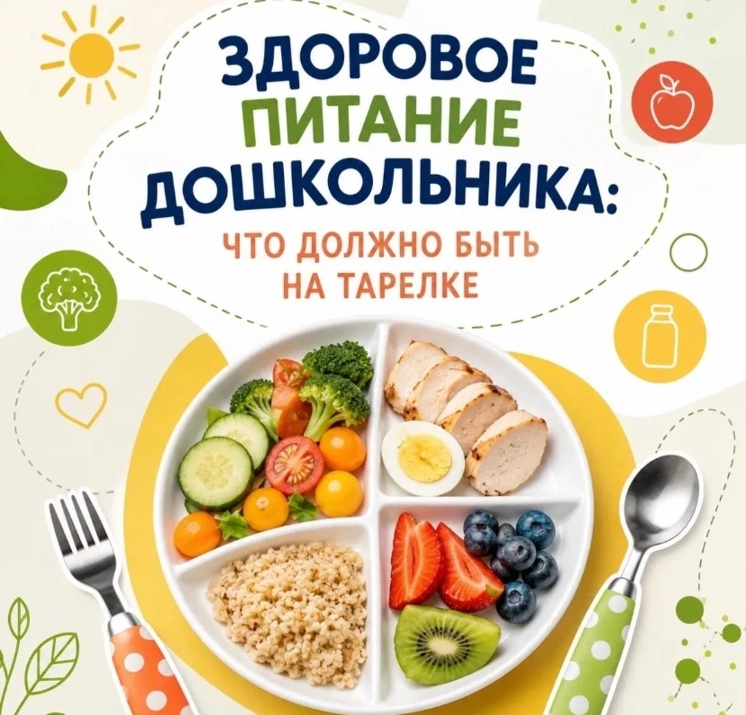 Здоровое питание дошкольника: что должно быть на тарелке?