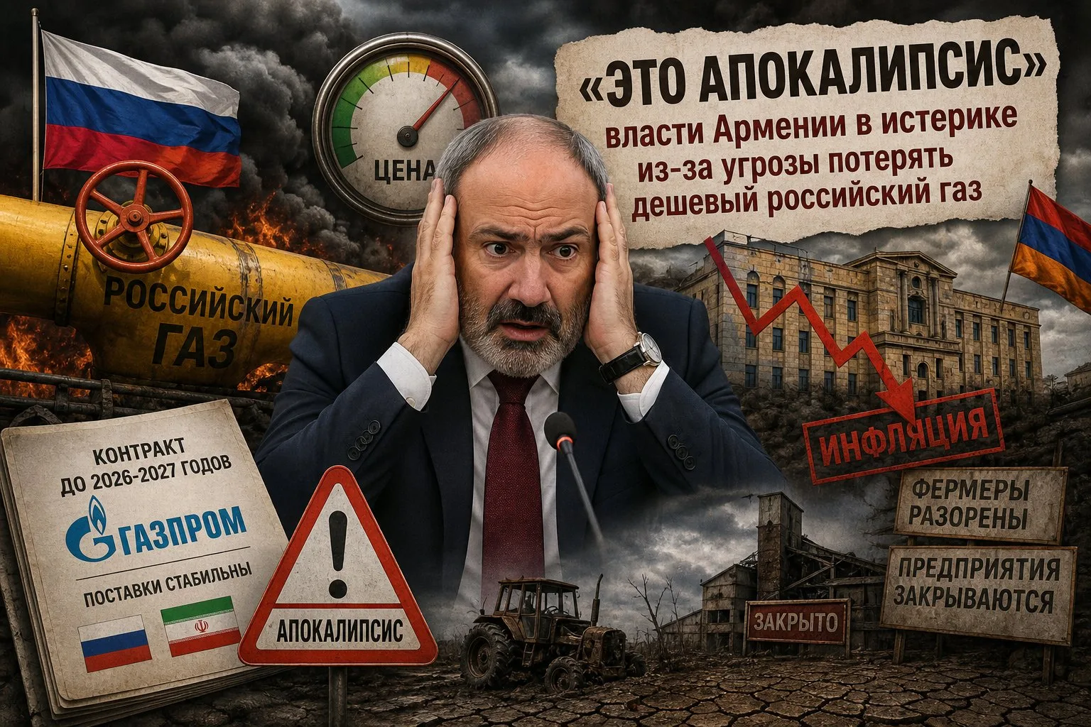 🇦🇲🇷🇺 «Апокалипсис» из-за цен на газ: власти Армении паникуют на фоне потери российс...