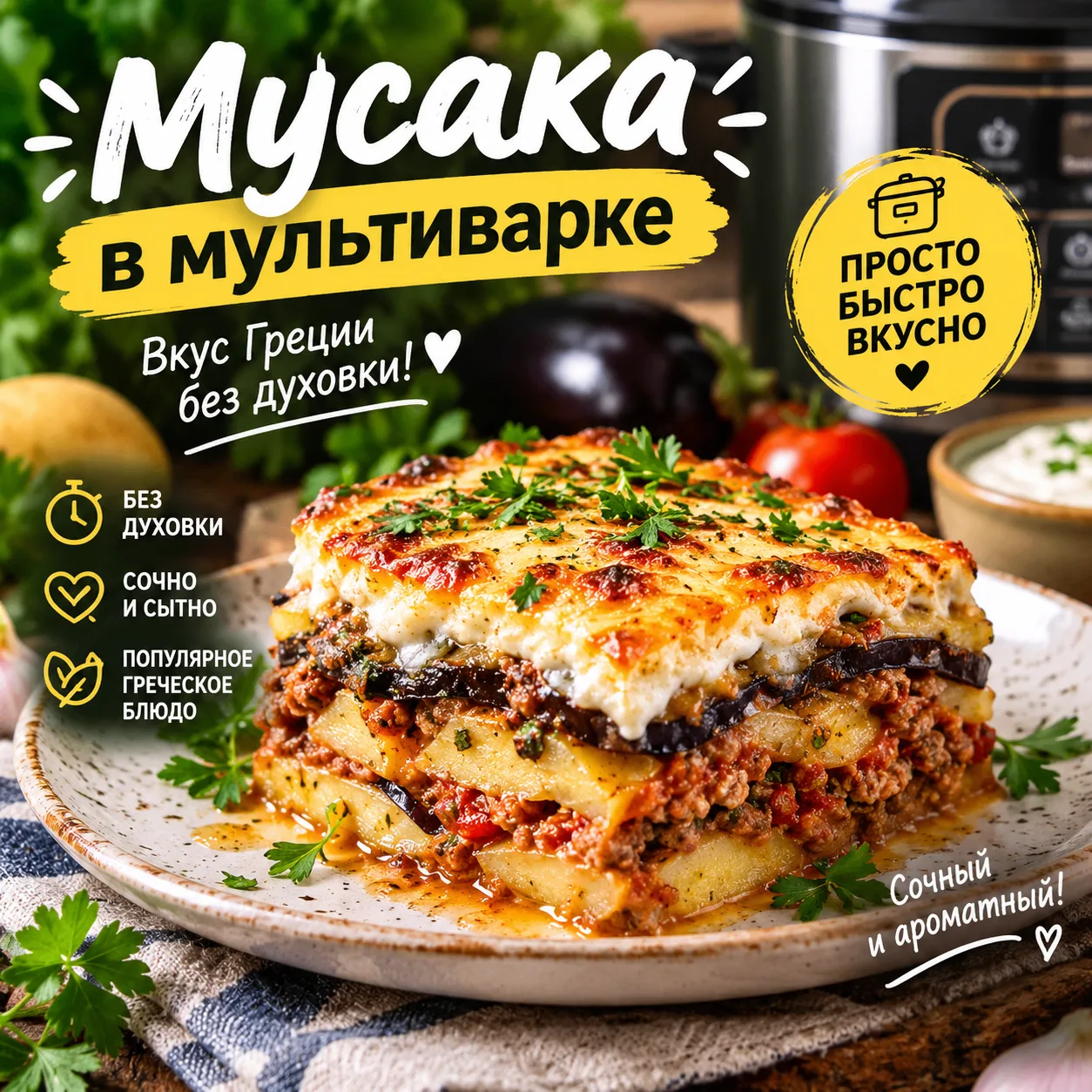 🔥 МУСАКА БЕЗ ДУХОВКИ — и почти без хлопот!