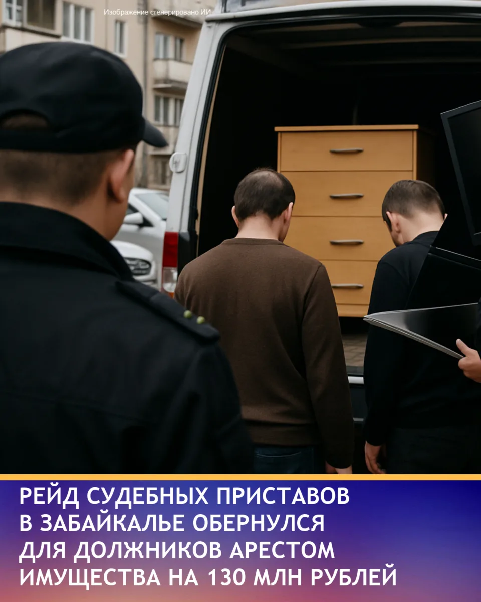 Судебные приставы Забайкалья провели масштабный рейд, в ходе которого арестовали имущес...