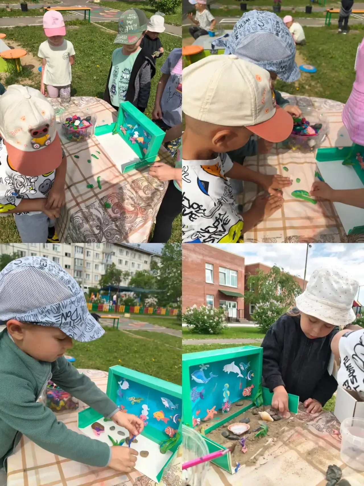 🐬🐠🐳В день морей и океанов на прогулке у средних групп царила атмосфера творчества и экспериментов