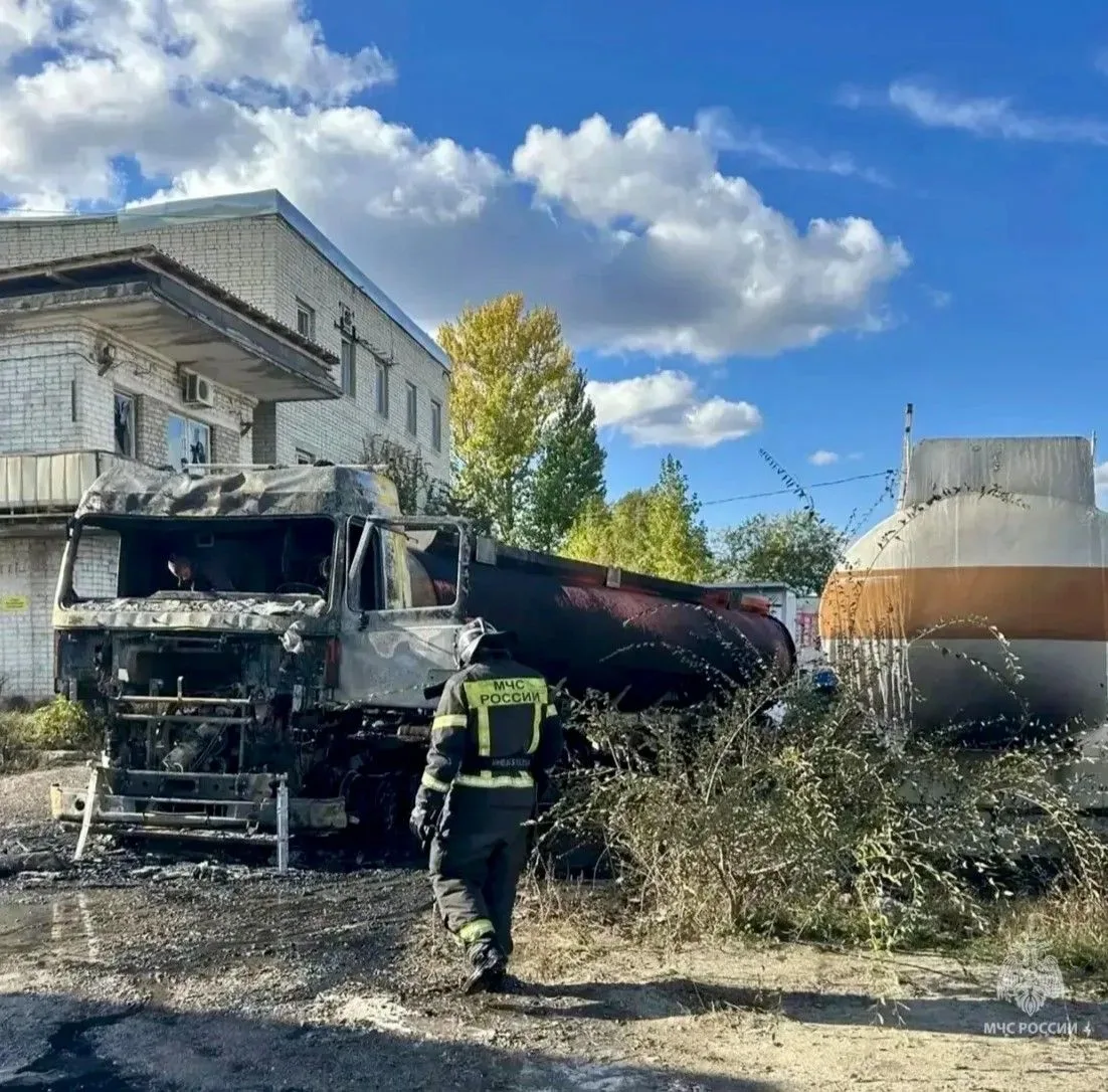 В Саратове горел бензовоз