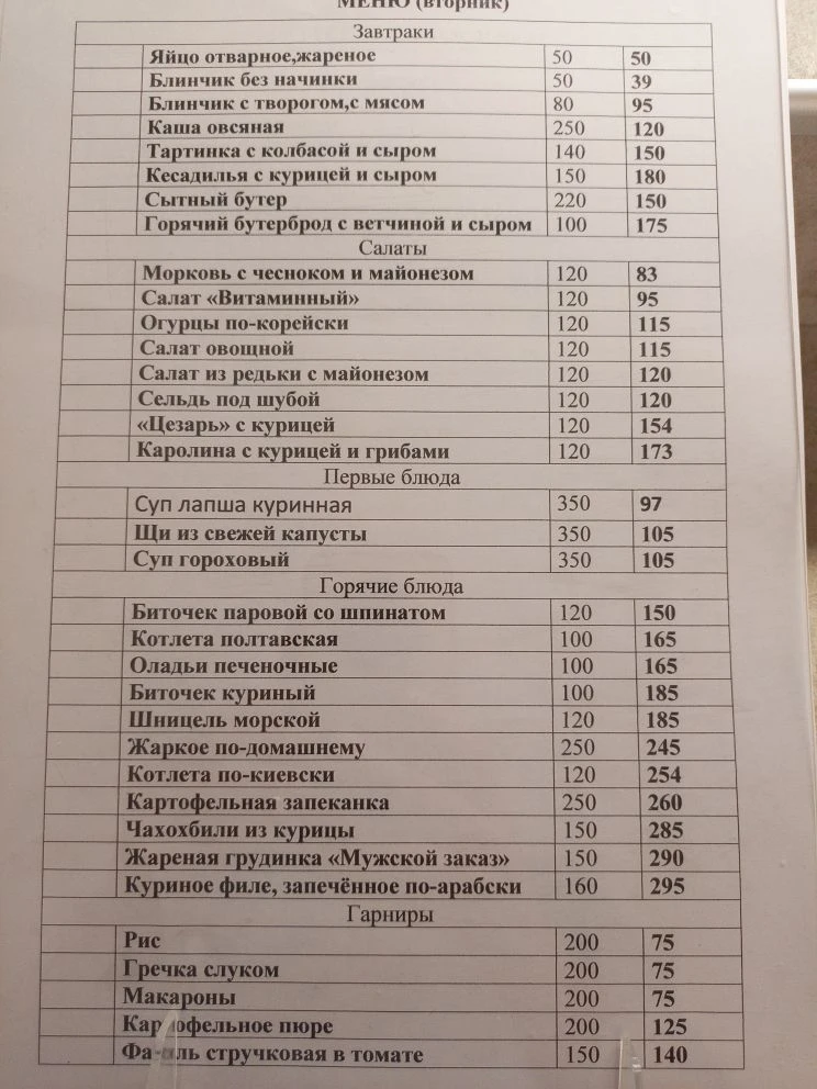 Добрый день! Меню на сегодня! Ждем всех в гости!!