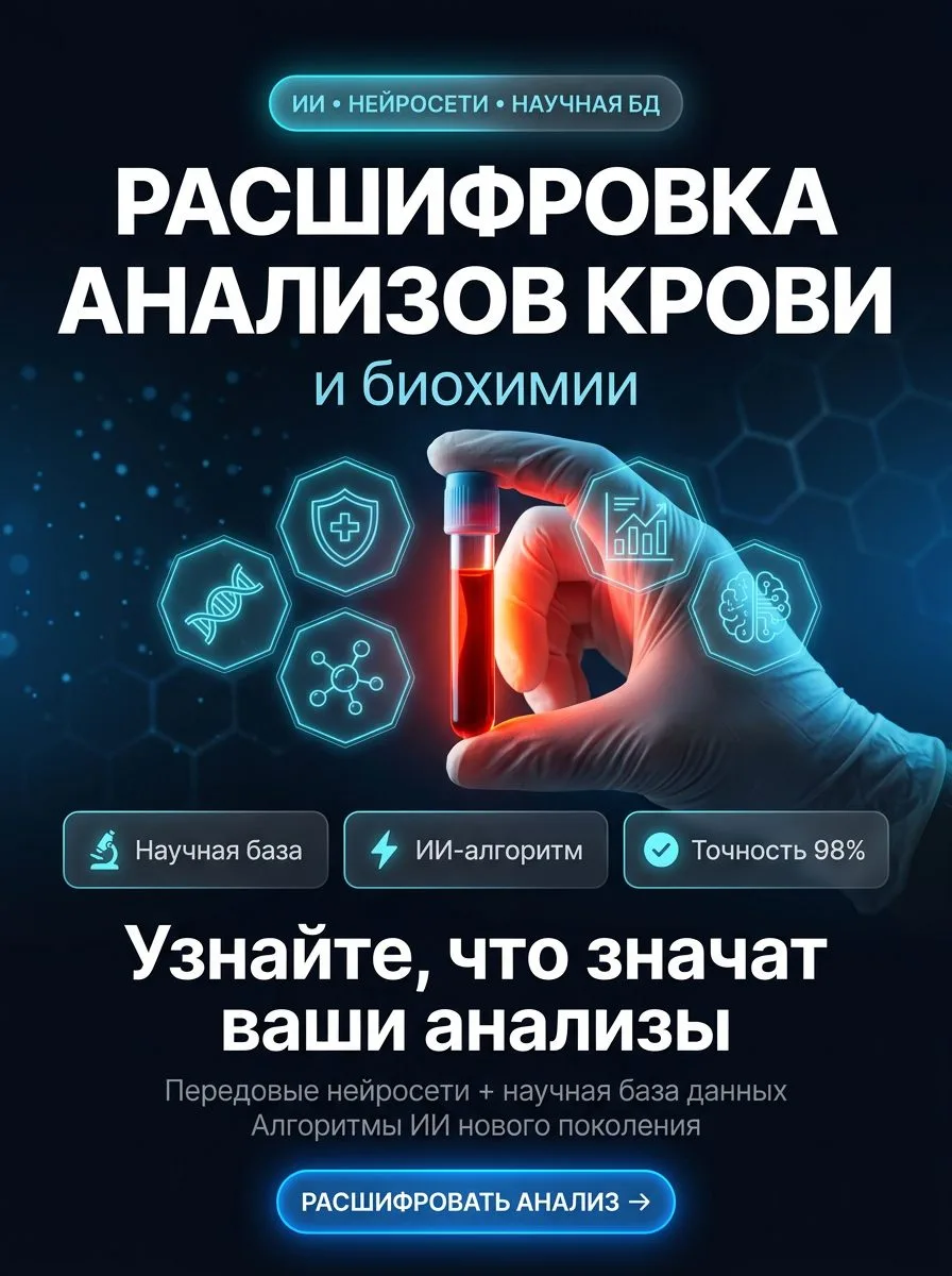 🩺 ИИ-расшифровка анализов крови — 599 ₽