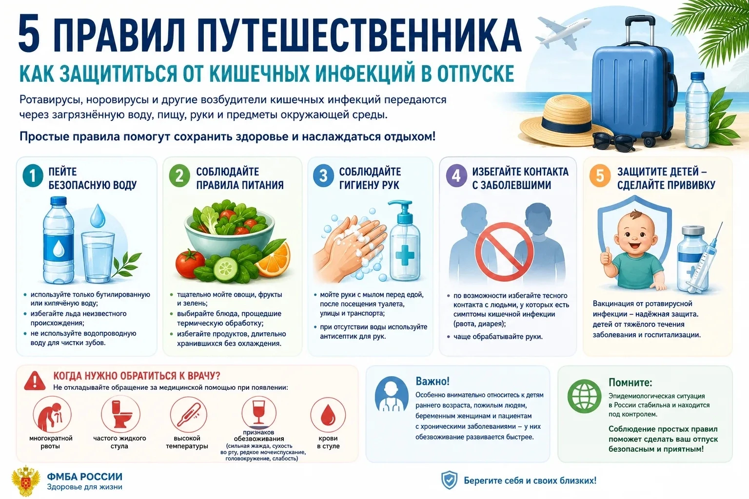 Отпуск без кишечной инфекции: памятка путешественнику