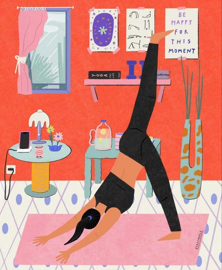 Подборка йога-иллюстраций 🧘‍♂️