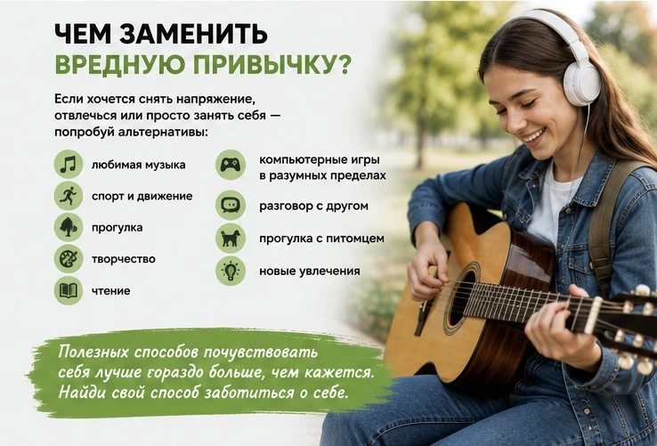 Чем заменить вредную привычку?