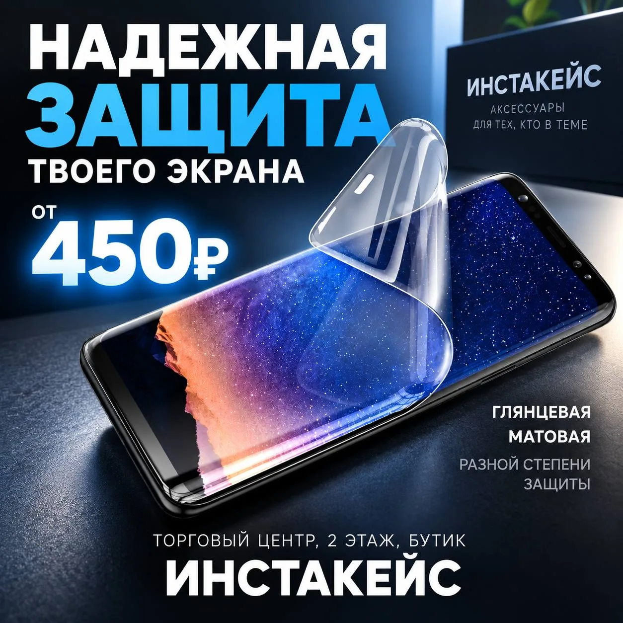 📱 ГИДРОГЕЛЕВАЯ ЗАЩИТА НА ЛЮБОЙ СМАРТФОН ОТ 450 ₽!