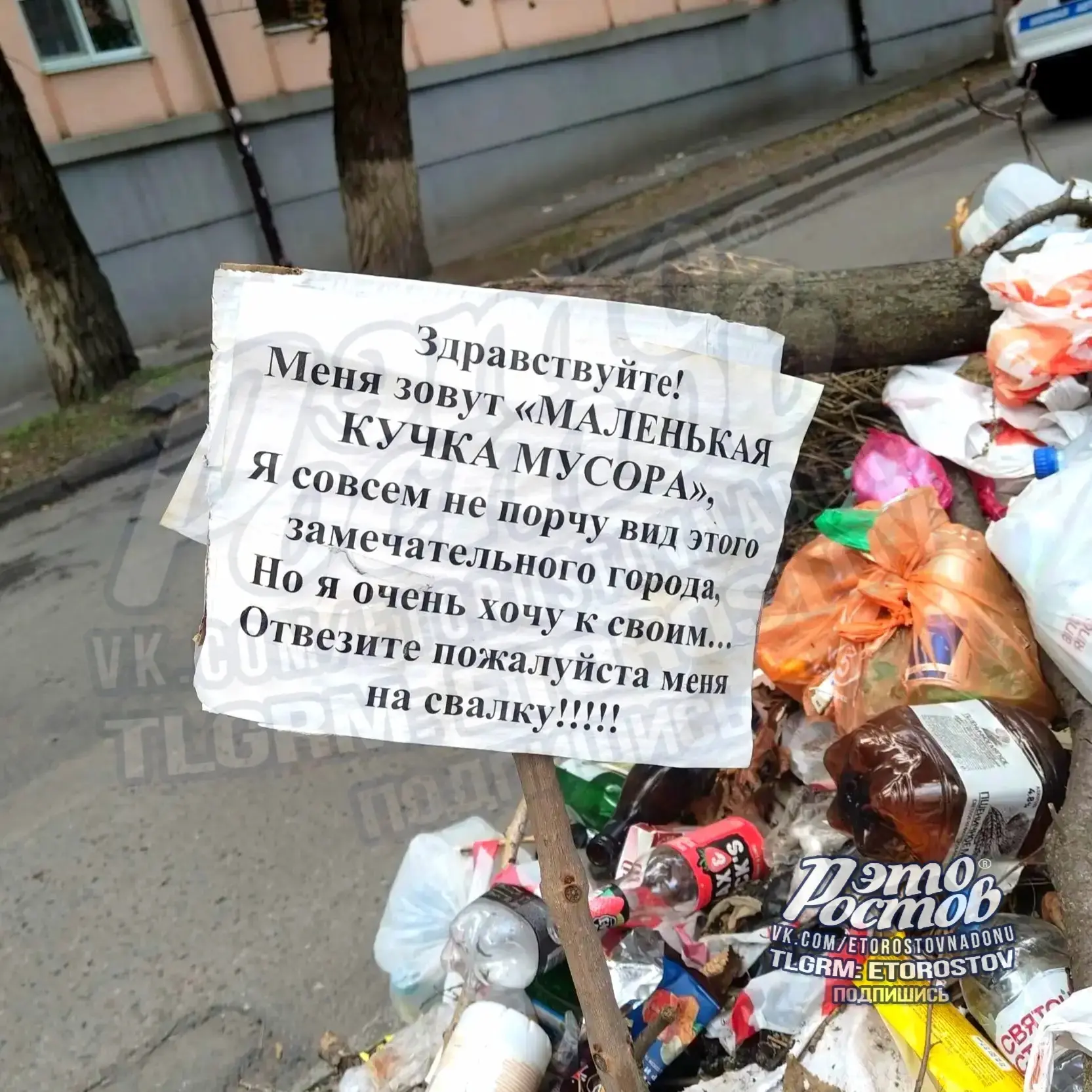 🗑 Ростовские кучки мусора заговорили!