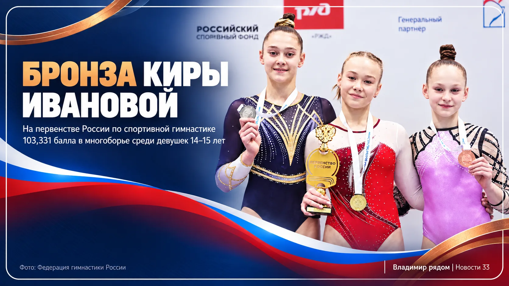 🤸 Кира Иванова взяла бронзу первенства России