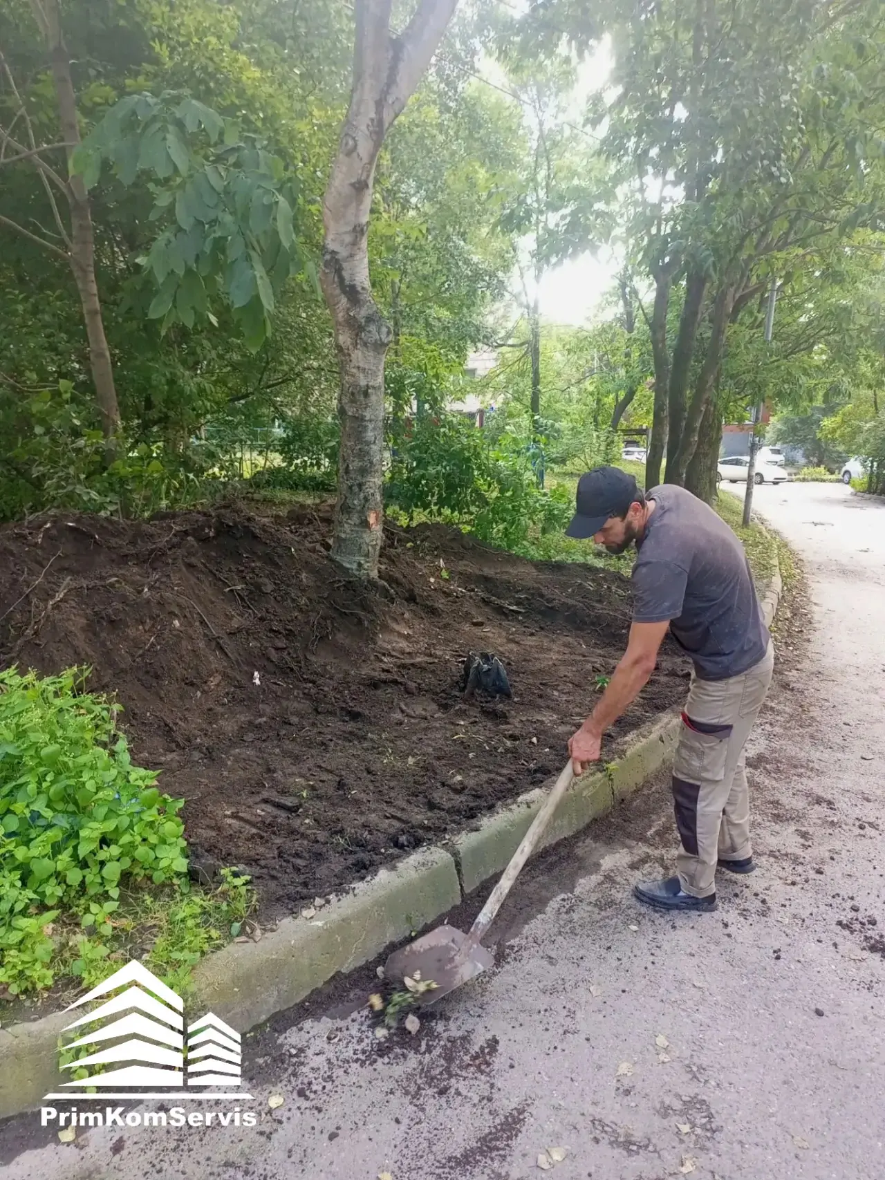 ⚒️ подготовка к обустройству контейнерной площадки.