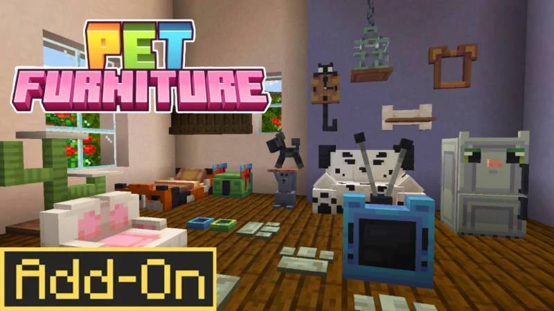 Add-on "Pet Furniture" Преобразите свой дом! Это дополнение добавляет мебель в виде домашних животны