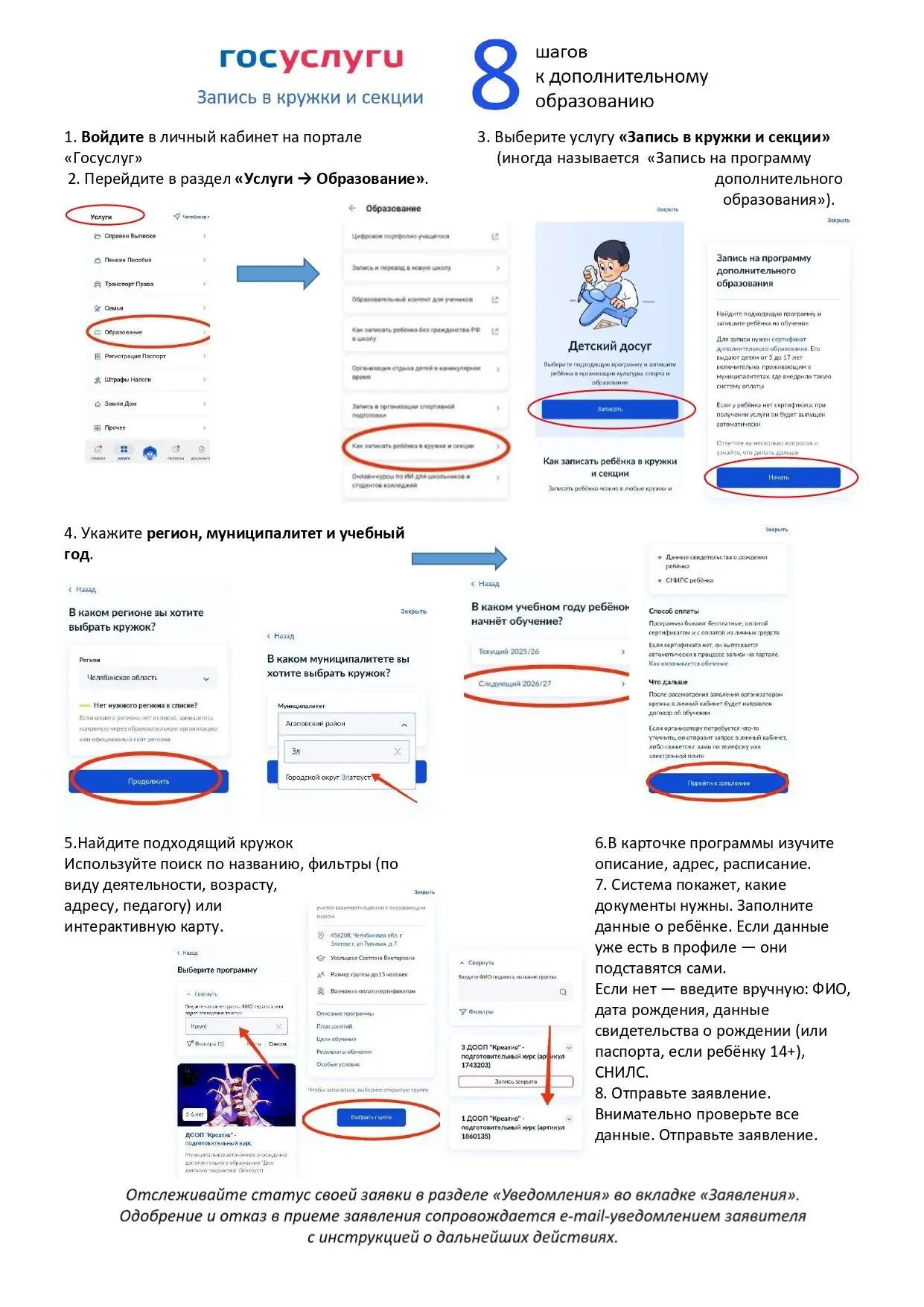 📋 Памятка: как записаться в кружки Центра юных техников через Госуслуги — сохраните се...