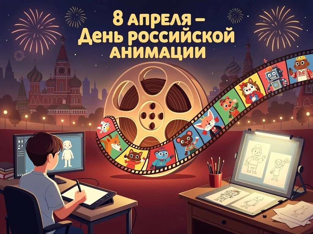 ✨🎉 Сегодня, 8 апреля, — День российской анимации!