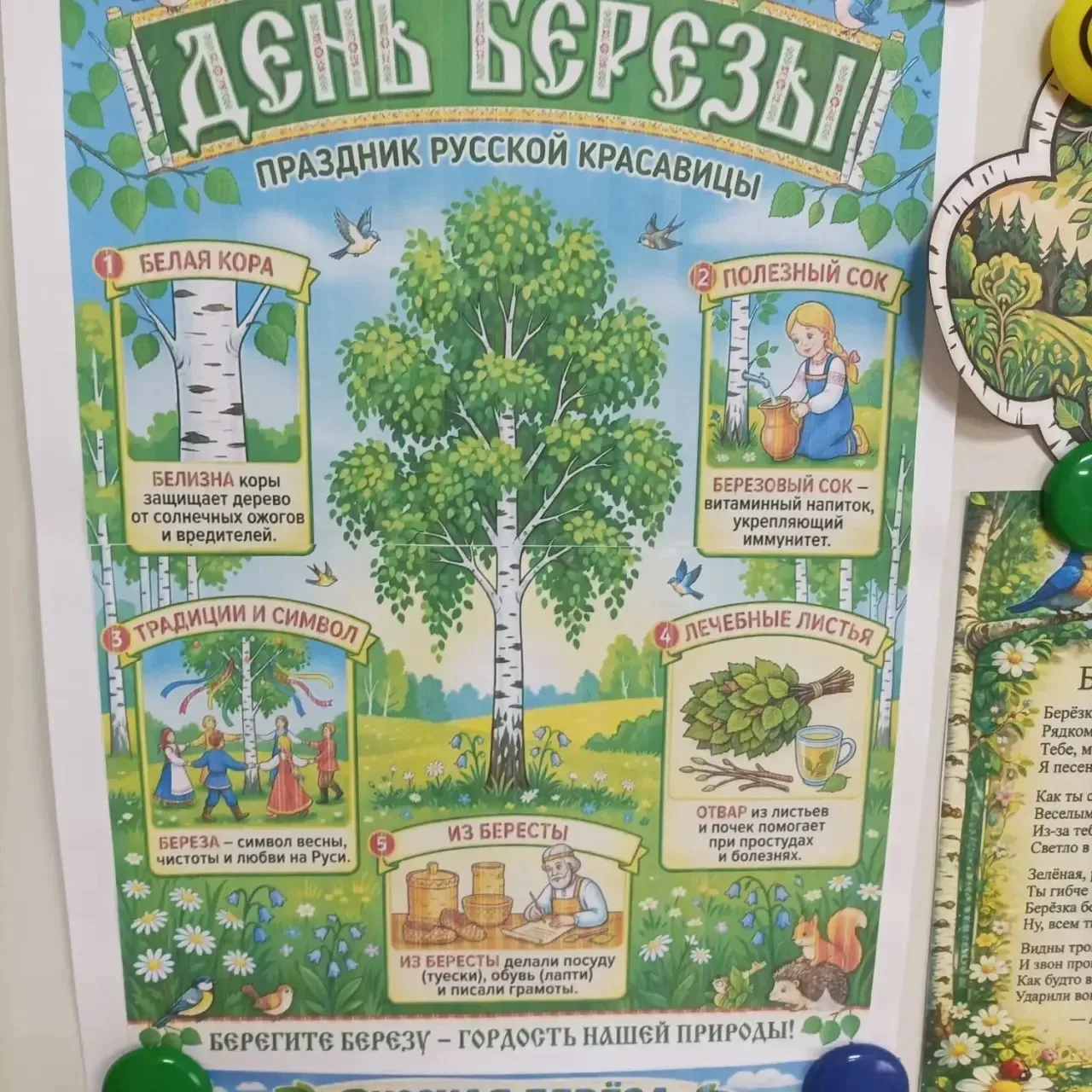 🌿 День берёзы в дошкольной группе «Гномики» ЦО «Спасская школа»!   Сегодня в нашей группе прошёл уди