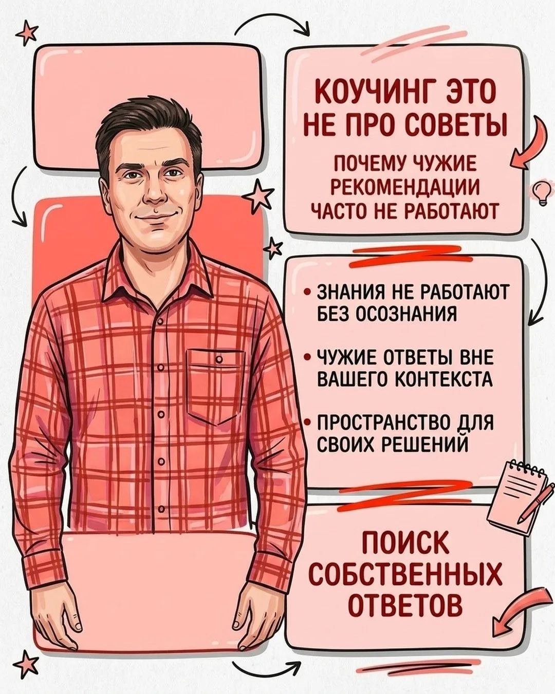 Коучинг - это не про советы. Это про ясность 🎯
