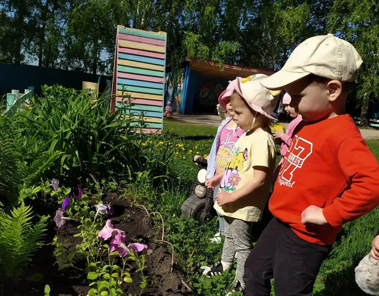 В группе раннего возраста "Пчёлки"🐝 во время прогулок с детьми мы изучаем окружающий мир через набл