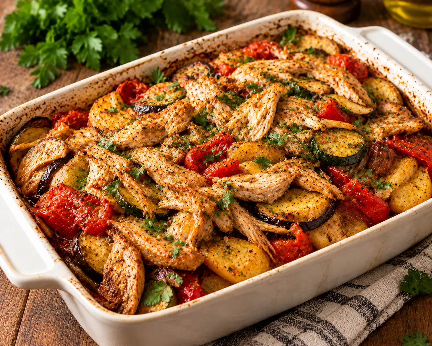 🍗 Рваная курица с овощами — нежное мясо и гарнир сразу в одном блюде! 🥔