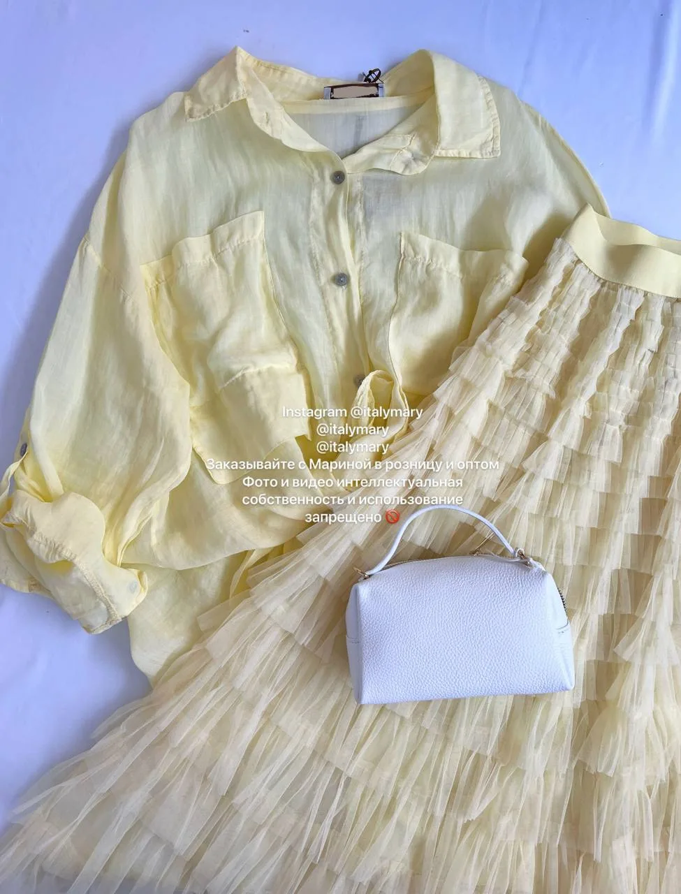 #Рубашка/shirt 65€ one size материал Рамье 
#Юбка/skirt 79€ one size в разных оттенках
#Сумка/bag 55