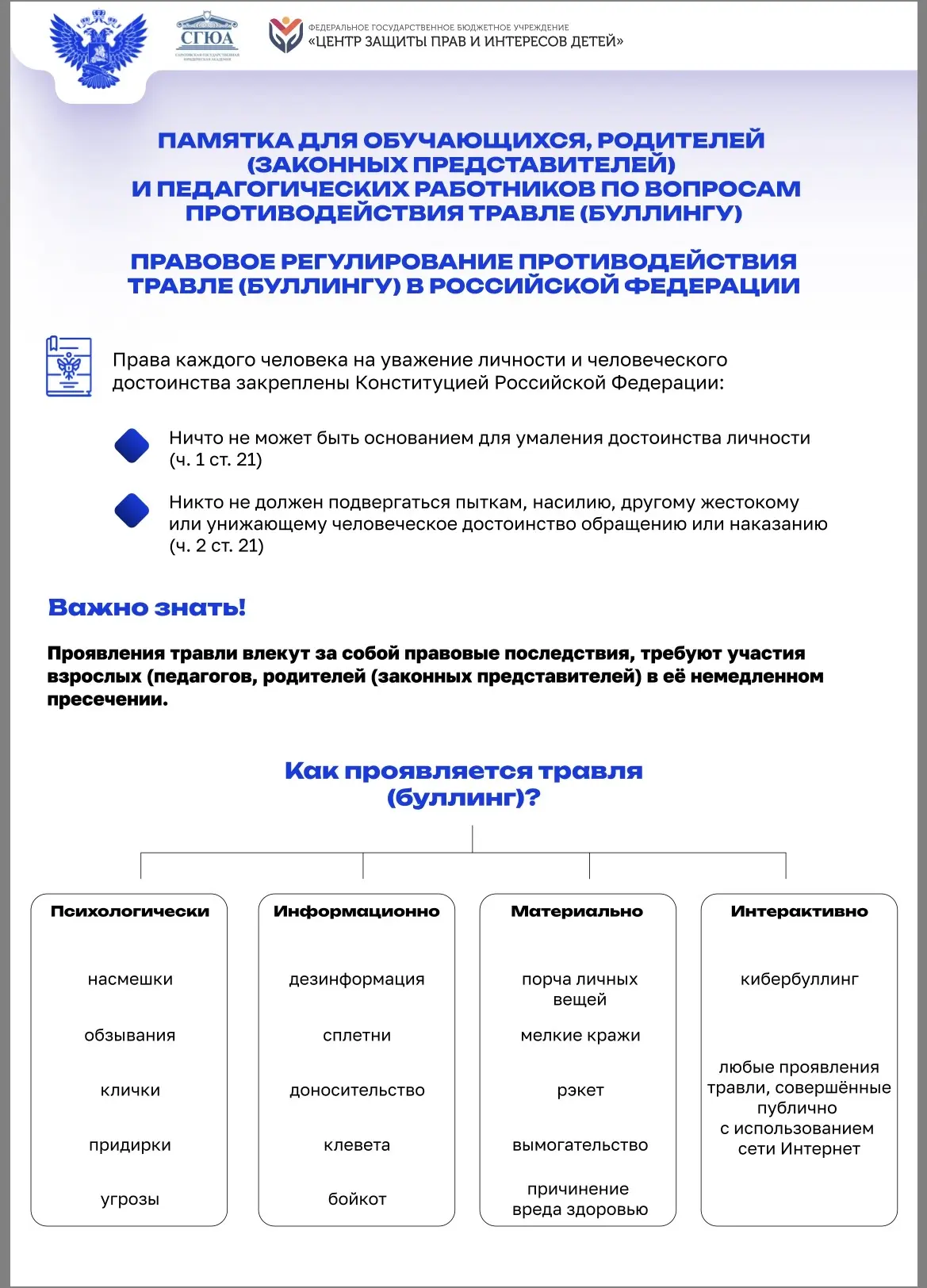 ❗️ПАМЯТКА ДЛЯ ОБУЧАЮЩИХСЯ, РОДИТЕЛЕЙ (ЗАКОННЫХ ПРЕДСТАВИТЕЛЕЙ) И ПЕДАГОГИЧЕСКИХ РАБОТНИ...