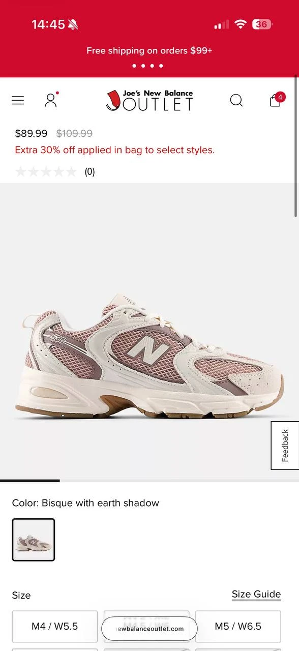 Поймали новую расцветку New Balance 530 с доп скидкой -30% 😍