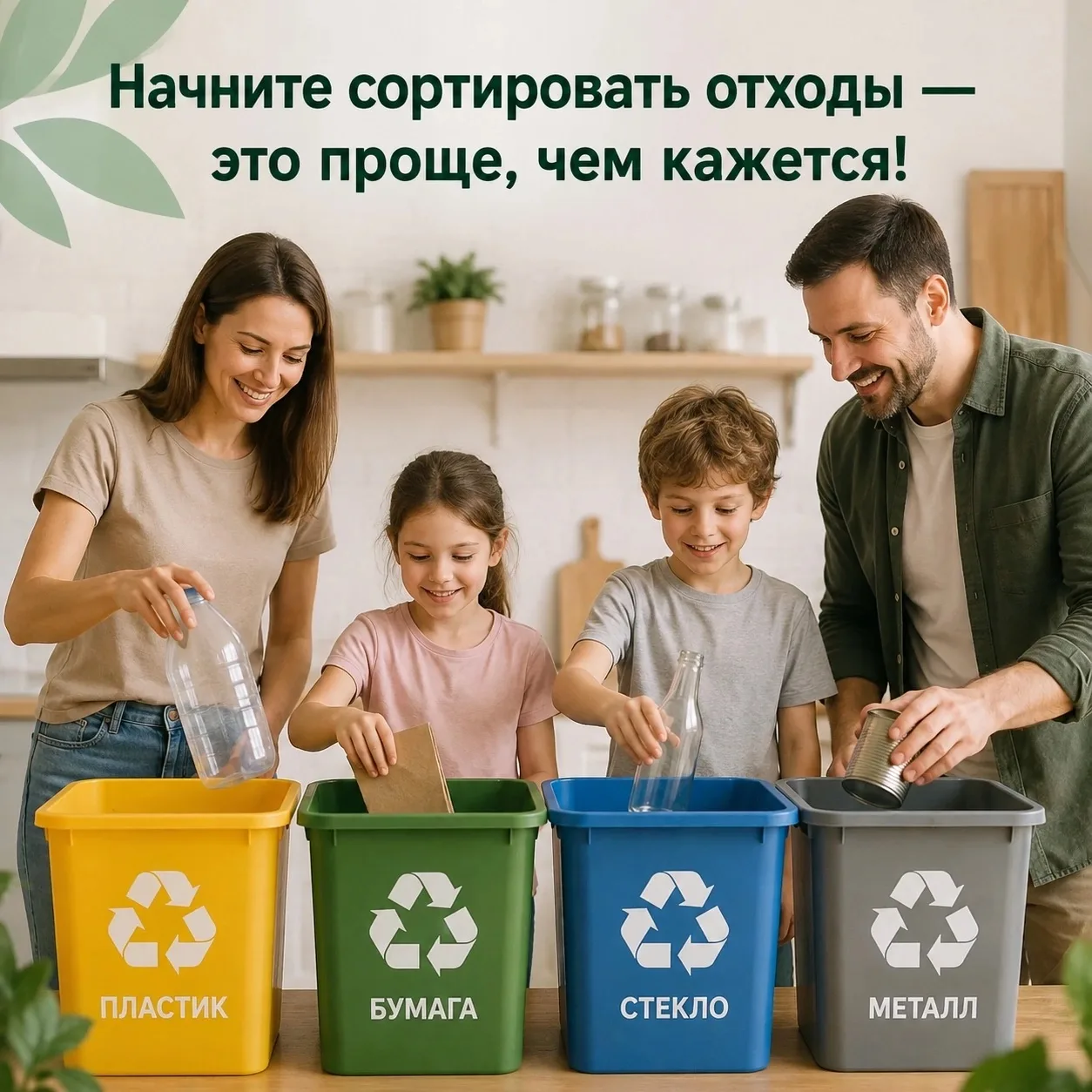 Многие думают, что раздельный сбор мусора - это сложно и требует много времени. На самом деле начать