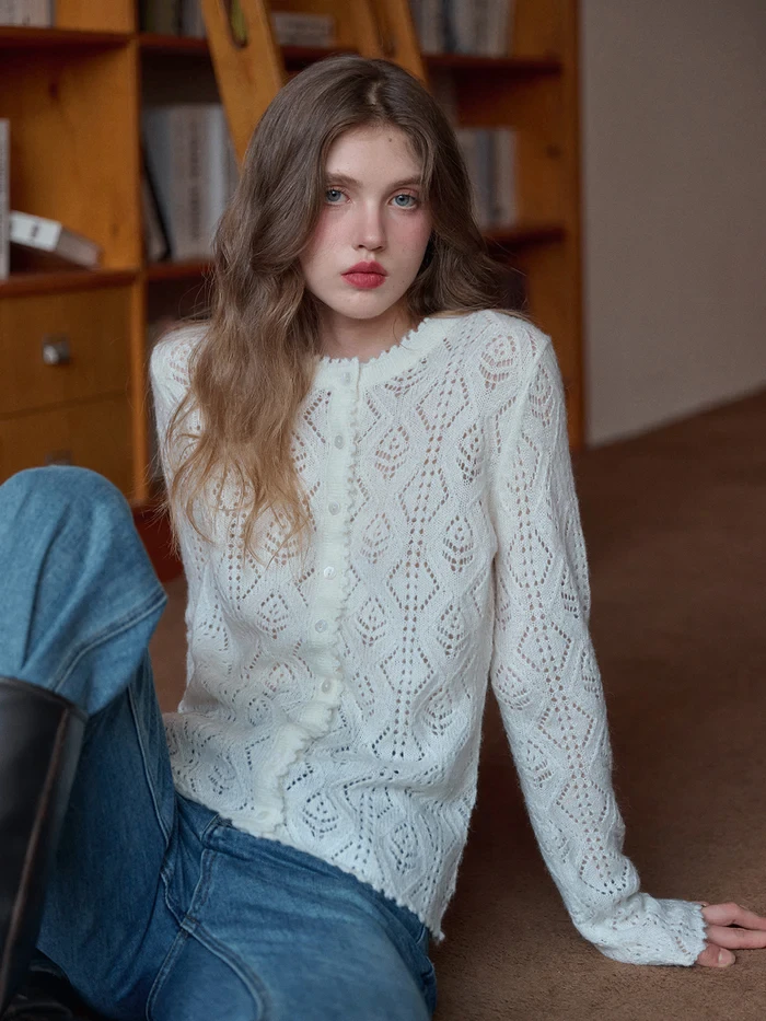 Ажурная кофточка из новой коллекции Simple Retro