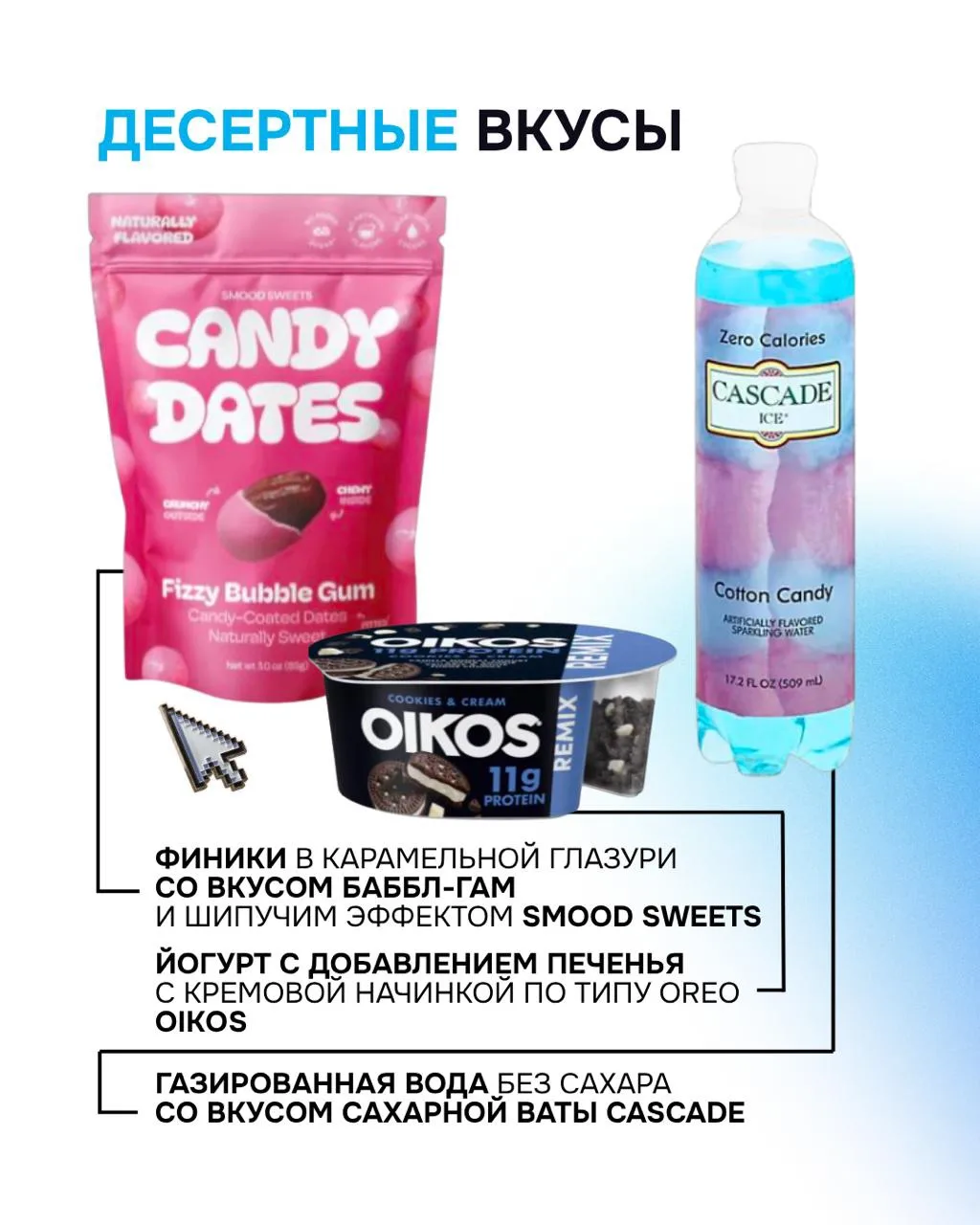 Тренды: от концепции к осязаемому продукту 🧁🥛

Делимся подборкой трендовых продуктов из нашего дай