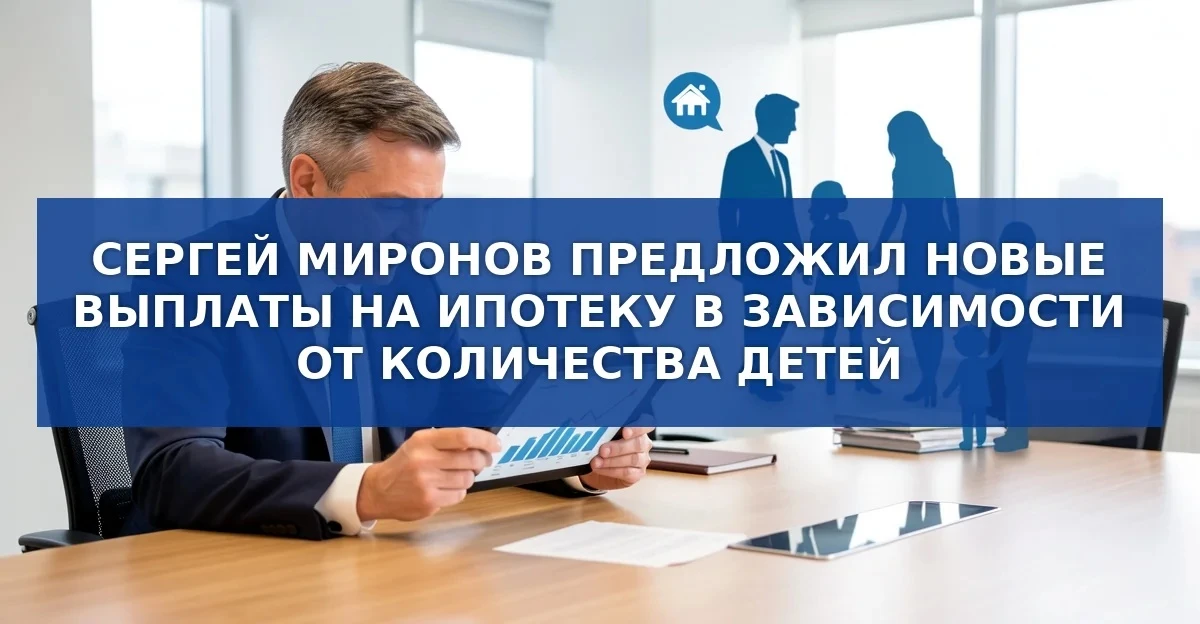 Инициатива Сергея Миронова о детских выплатах на погашение ипотечного кредита