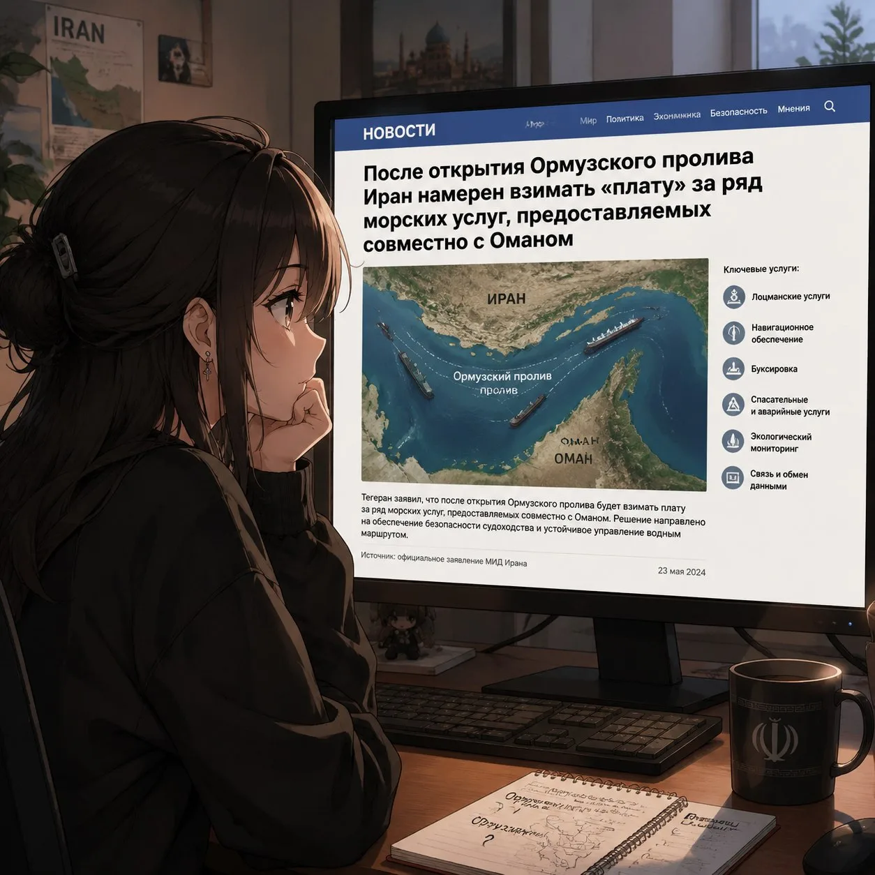 После открытия Ормузского пролива Иран намерен взимать «плату» за ряд морских услуг, предоставляемых