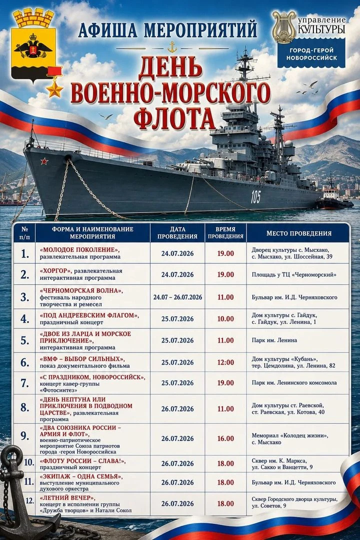 Мероприятия на завтра)
