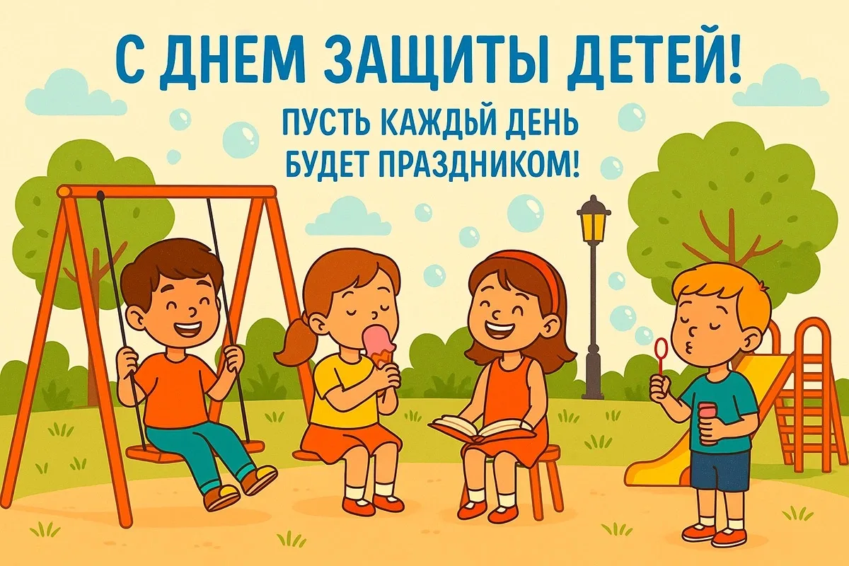 🎉 С Международным днём защиты детей! 🎉

Сегодня, 1 июня, мы отмечаем замечательный праздник — День