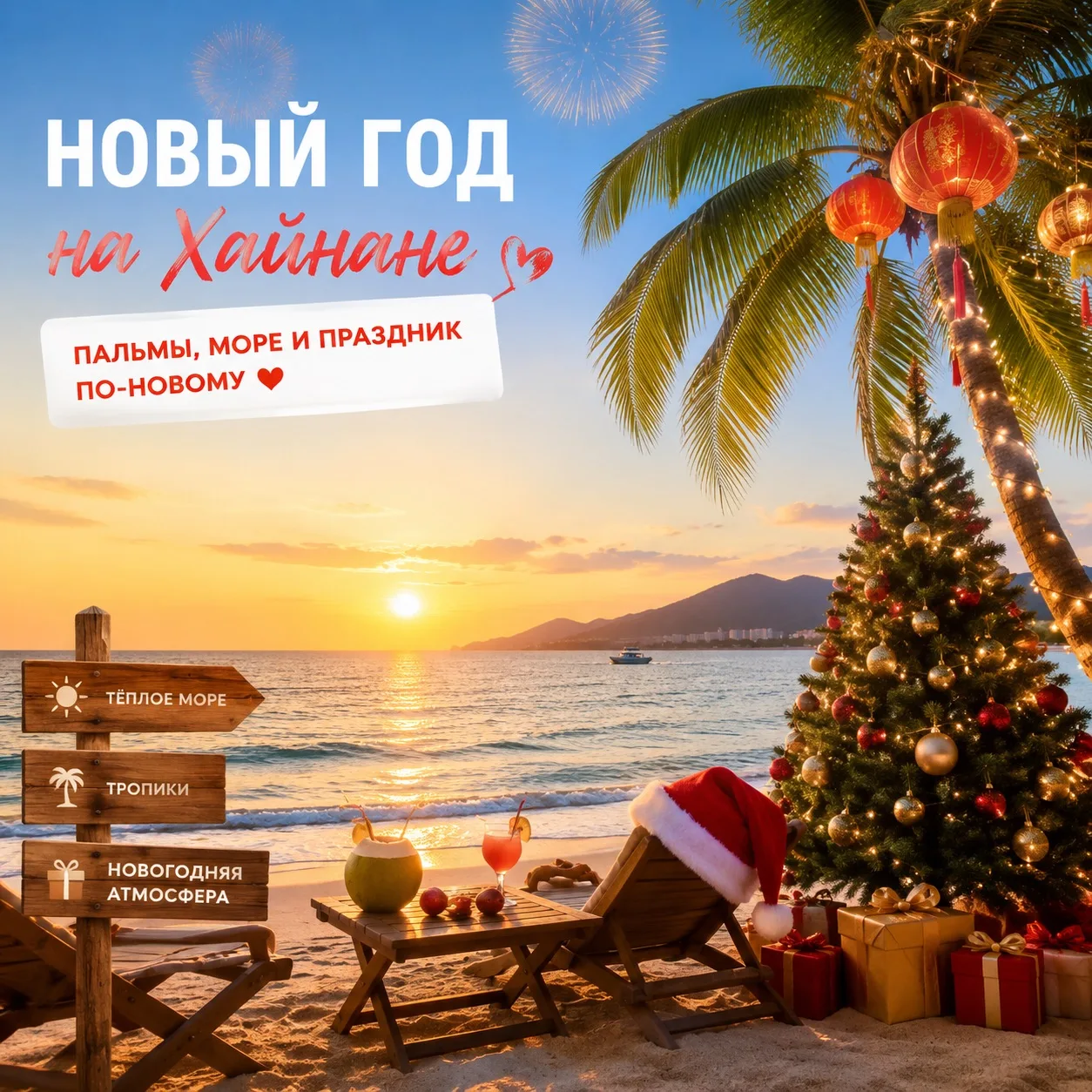 🎄 А что, если встретить Новый год не в пуховике, а с видом на пальмы? 😍🌴