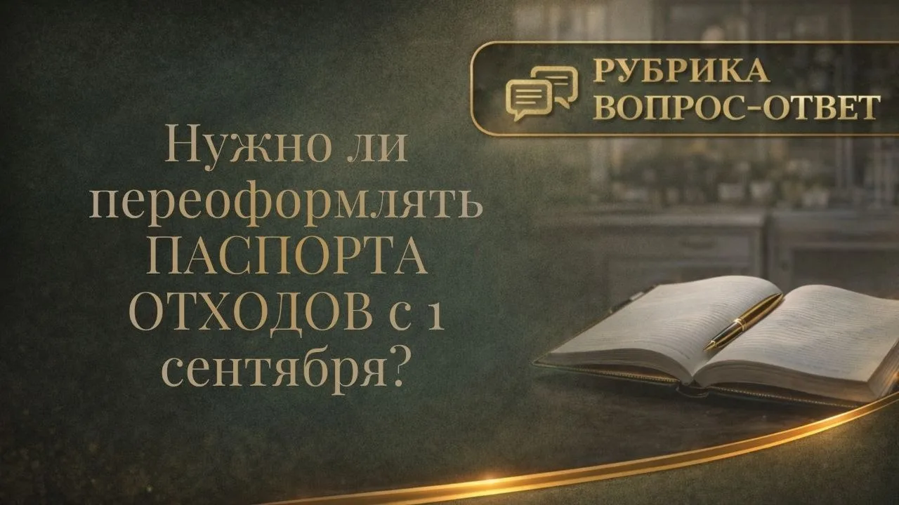 ❓ Нужно ли переоформлять паспорта отходов с 1 сентября?