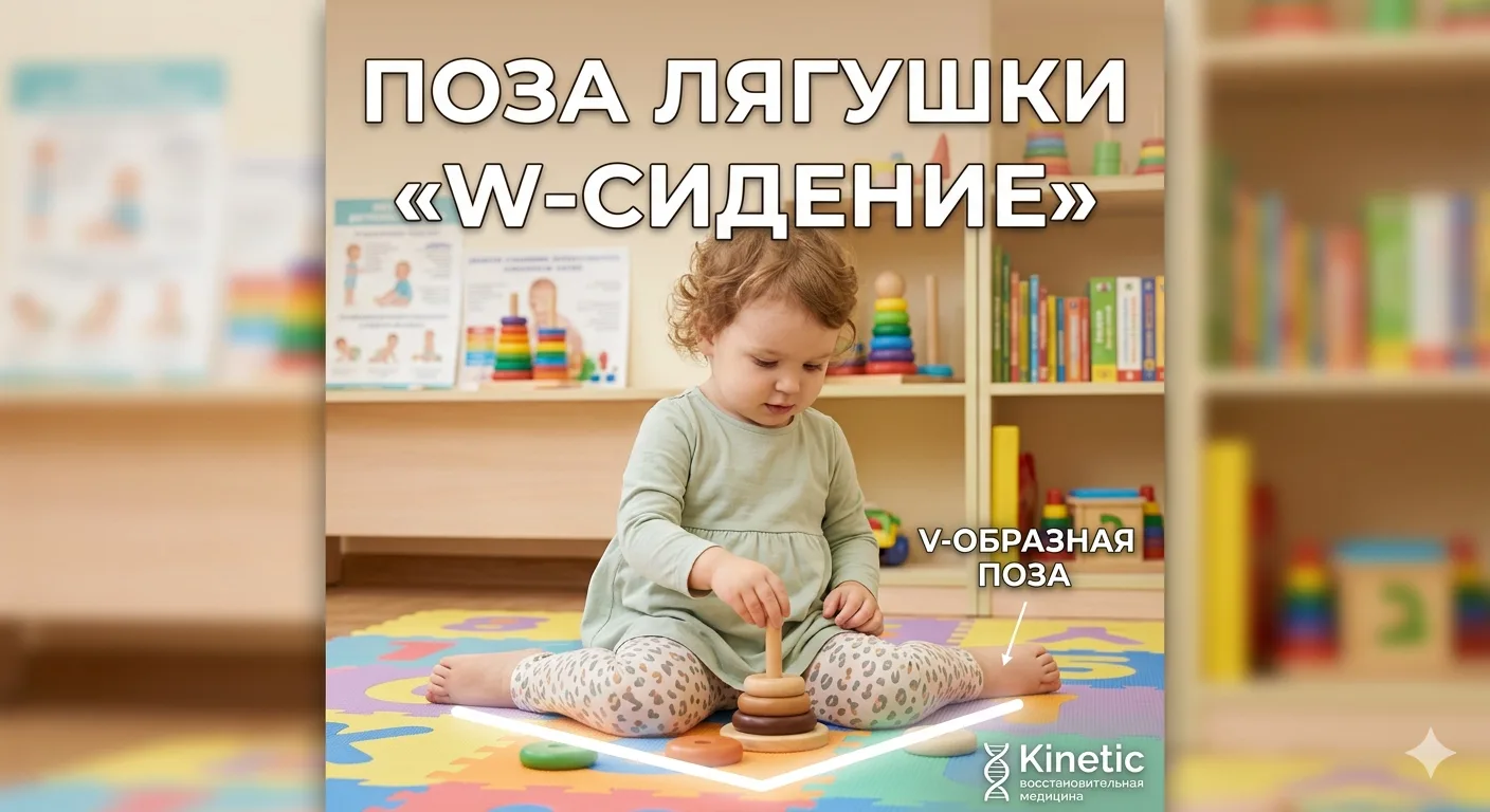 ​🐸 ВАШ РЕБЁНОК СИДИТ В ПОЗЕ «ЛЯГУШКИ»?
​Многие родители умиляются: «Ой, какой гибкий!».
​А я, как с