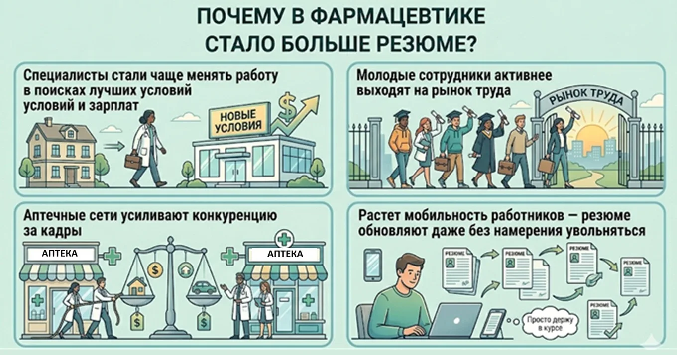 📈 Почему в фармацевтике стало больше резюме — и что это значит для рынка?