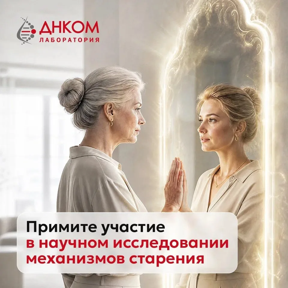 🔬 Бесплатная диагностика здоровья и биологического возраста стоимостью 17 085 ₽.

Лаборатория ДНКОМ