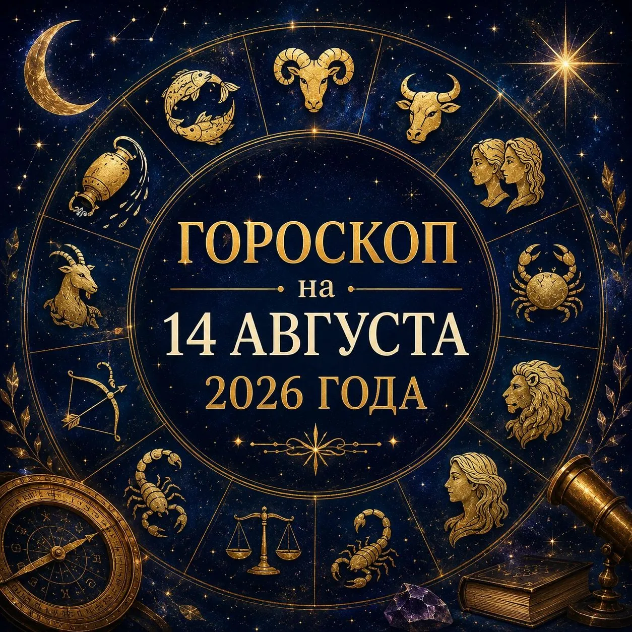 🌿✨ ГОРОСКОП НА 14 АВГУСТА 2026 ГОДА ✨🌿